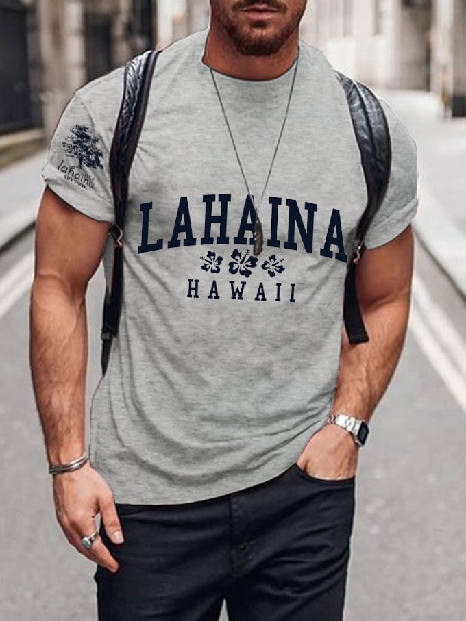 Men's Lahaina Strong Hawaii Tree of Life Aug 8 T-Shirt
