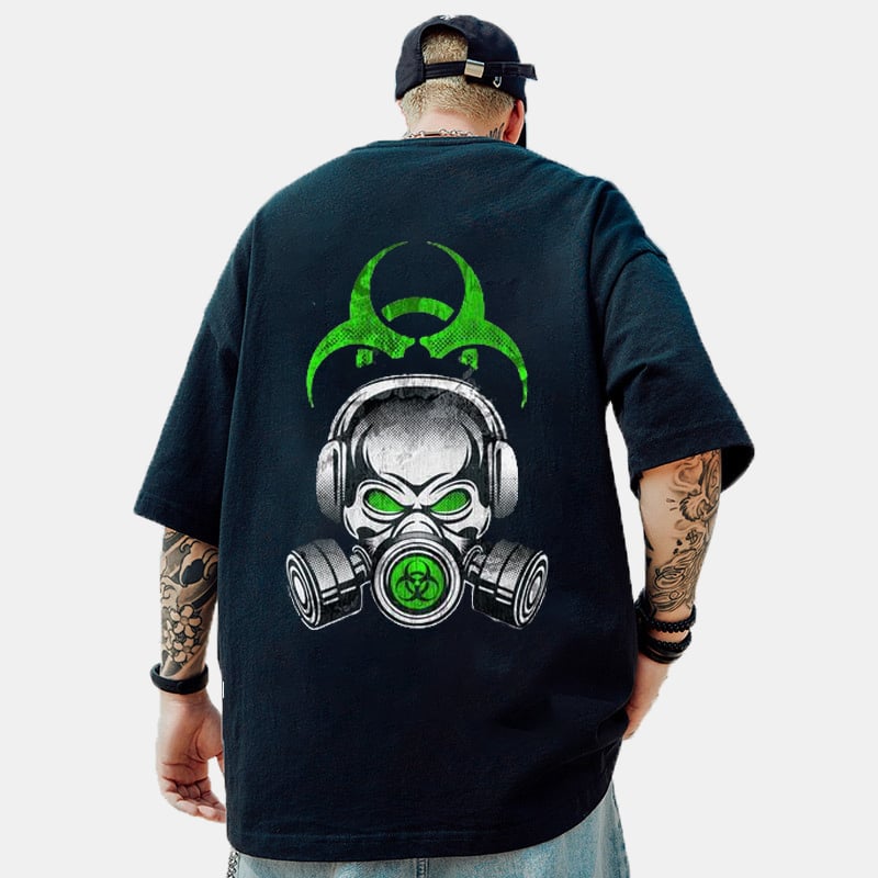 Radioactive Water Printing  Brand Hip-hop Loose T-shirt