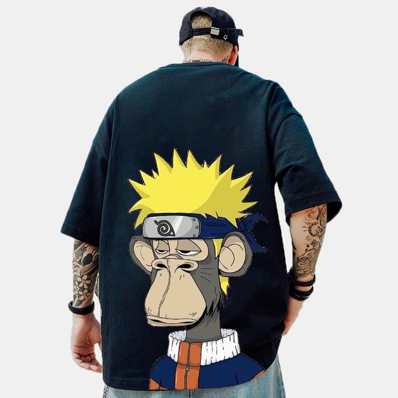 Monkey  Brand Hip-hop Loose T-shirt