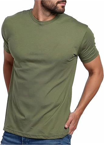 INTO THE AM Mens T Shirts Soft Cotton Blend Crew Neck