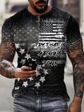 Men's American Flag Try That In A Small Town Print T-Shirt