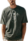 domirica Mens Graphic T-Shirts Solid 100% Cotton Washed Short