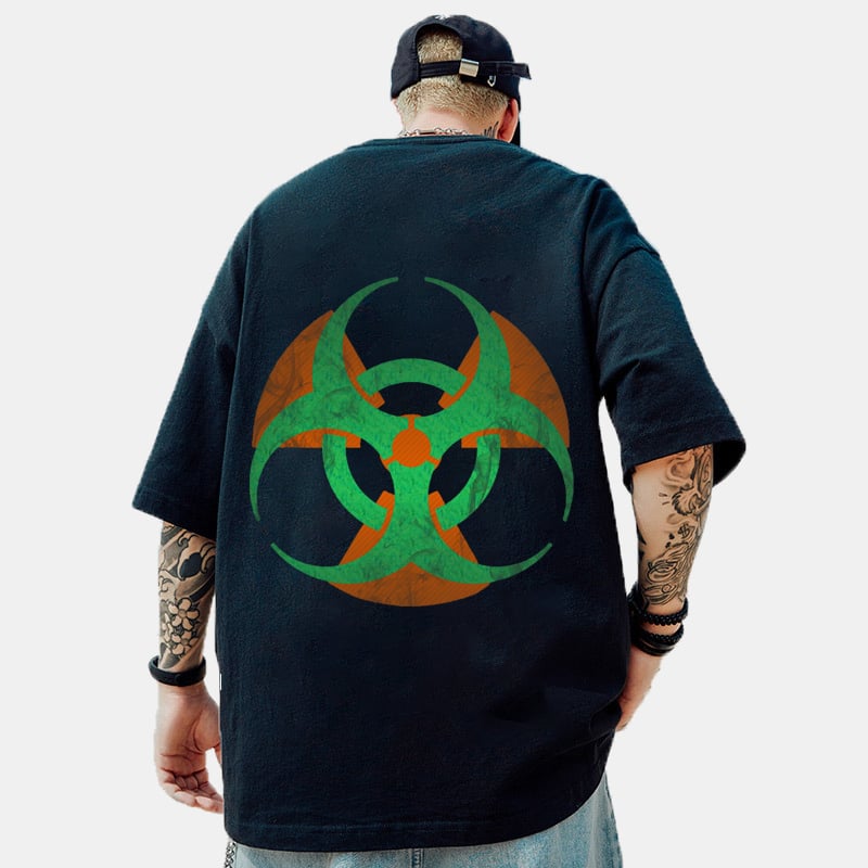 Radioactive Water Printing  Brand Hip-hop Loose T-shirt