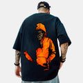 Radioactive Water Printing Trendy Brand Hip-hop Loose T-shirt