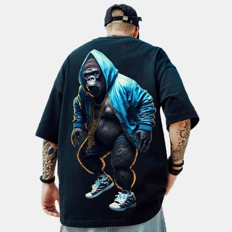 Monkey  Brand Hip-hop Loose T-shirt