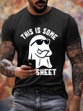 Men's Halloween This Is Some Boo Sheet Print T-Shirt