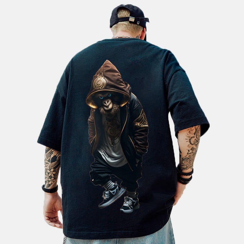 Monkey  Brand Hip-hop Loose T-shirt