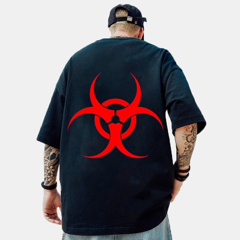 Radioactive Water Printing  Brand Hip-hop Loose T-shirt