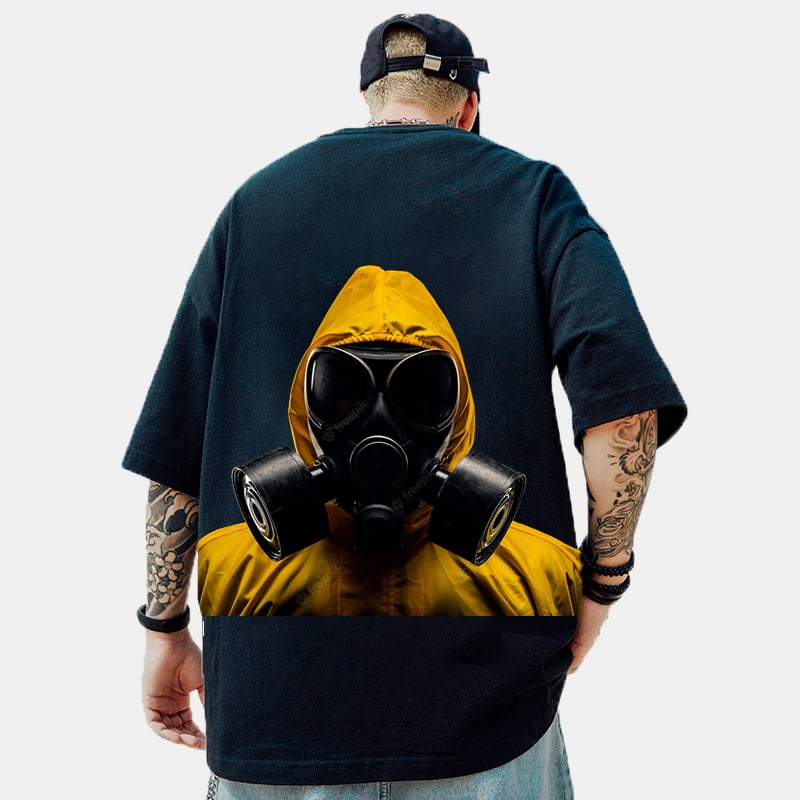 Radioactive Water Printing  Brand Hip-hop Loose T-shirt