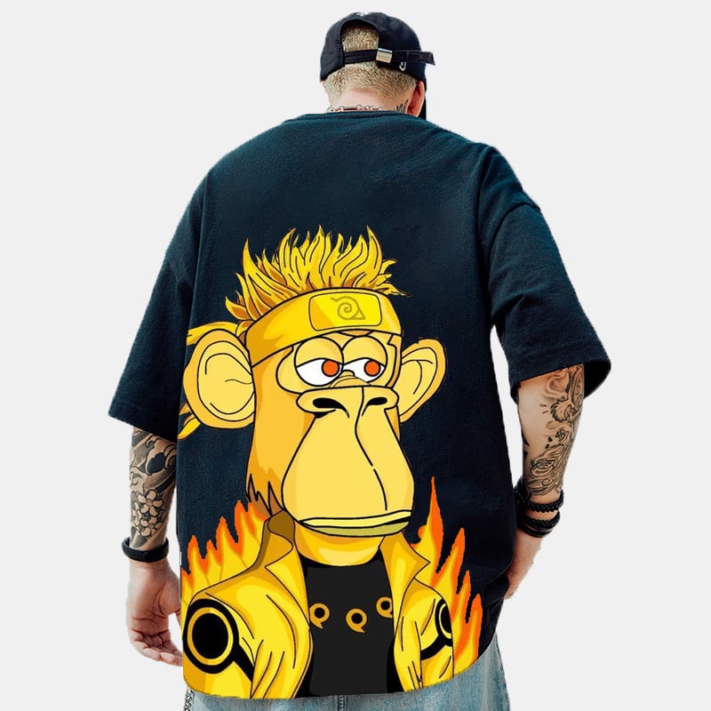 Monkey  Brand Hip-hop Loose T-shirt