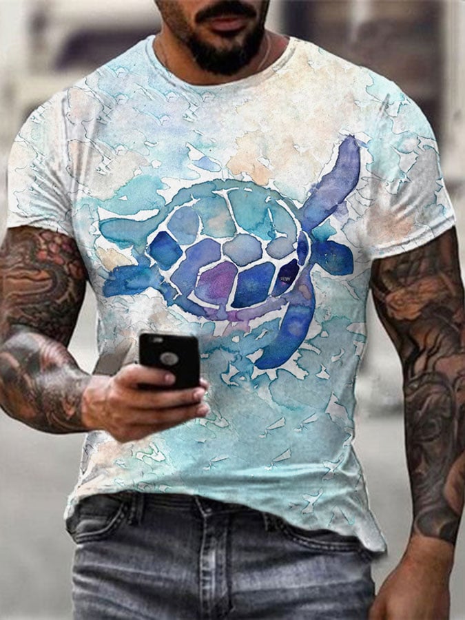 Men's Maui Sea Turtle Print T-Shirt